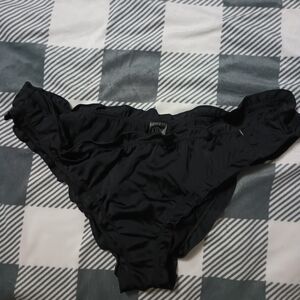 smart & sexy Black Bikini Bottom with Ruffle Waistband